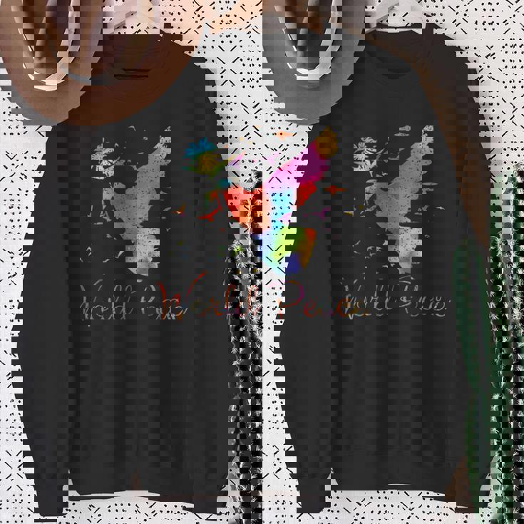 世界平和 スウェットシャツ 年配の女性への贈り物