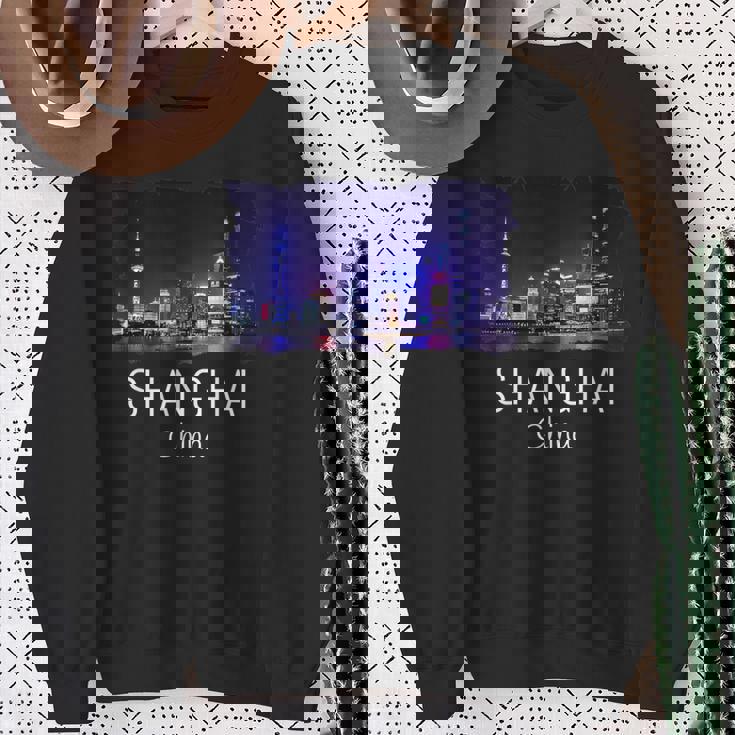 中国上海スカイライン 中国のお土産ギフト 上海 スウェットシャツ 年配の女性への贈り物