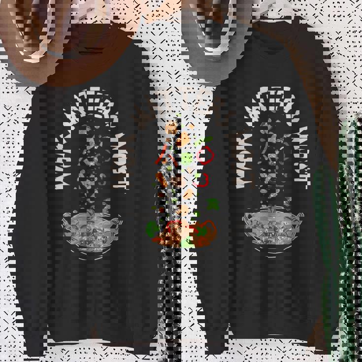 中華料理 アジアン 中華鍋 料理 食通 食品 ステートメント スウェットシャツ 年配の女性への贈り物