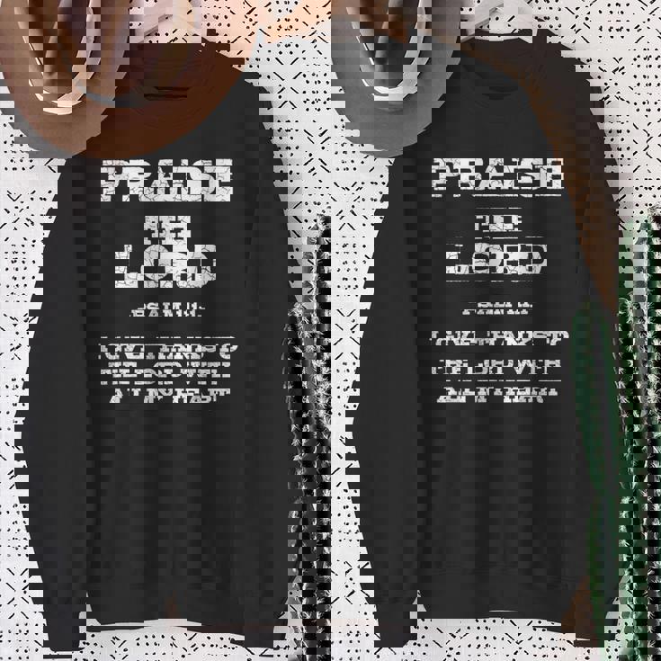 主を賛美する聖書の言葉 スウェットシャツ 年配の女性への贈り物