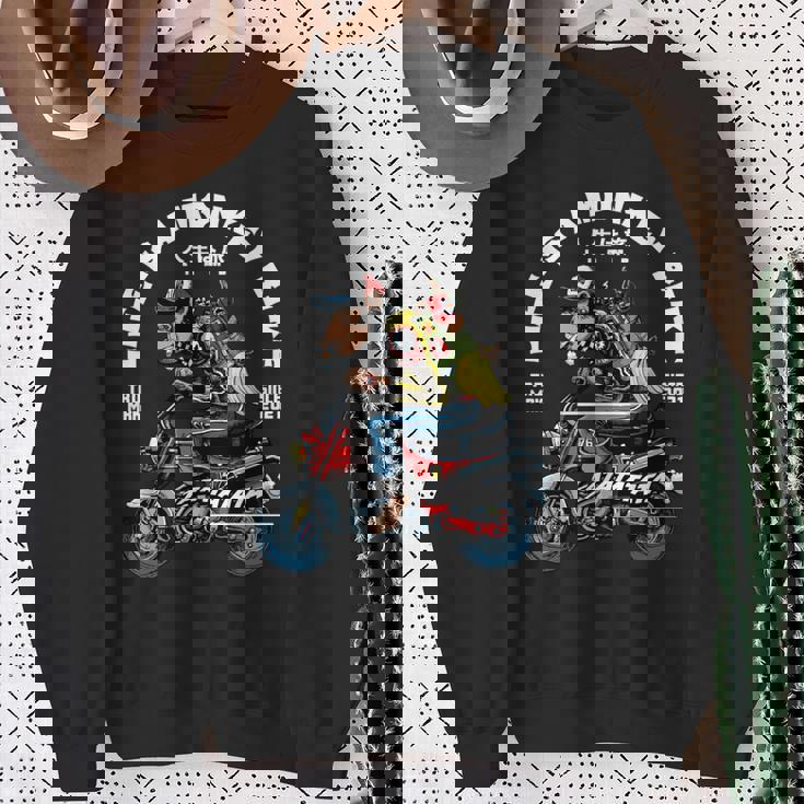 人生はモンキーバイク 長袖tシャツ スウェットシャツ 年配の女性への贈り物