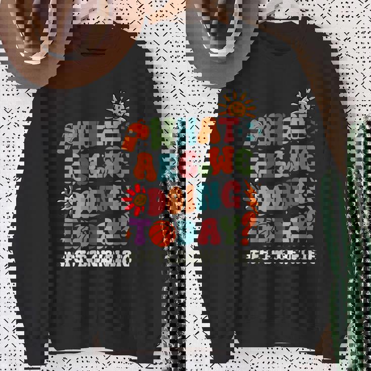 今日何をしているのか Pe先生 体育 スウェットシャツ 年配の女性への贈り物