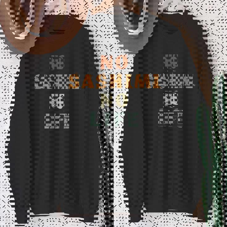 刺身なし 生涯恋人 扇子 ヴィンテージ 寿司 和 おたく スウェットシャツ 年配の女性への贈り物