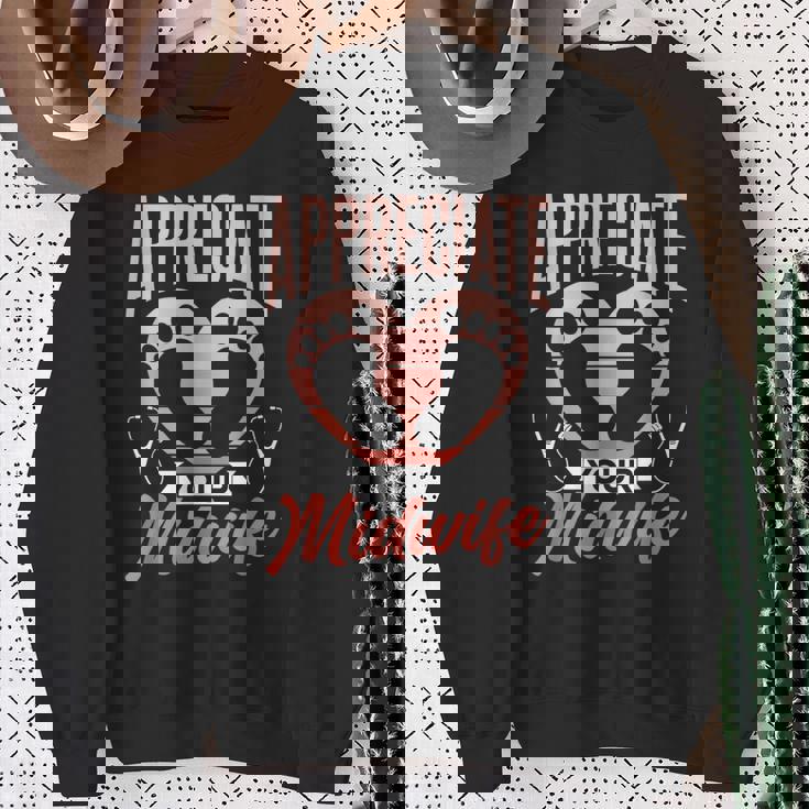 助産師に感謝する 格言集 助産 助産師 仕事 スウェットシャツ 年配の女性への贈り物