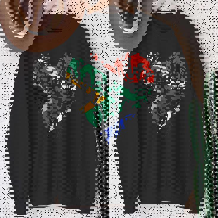 南アフリカ ラグビー ラブハート 南アフリカ ラグビーファン スウェットシャツ 年配の女性への贈り物