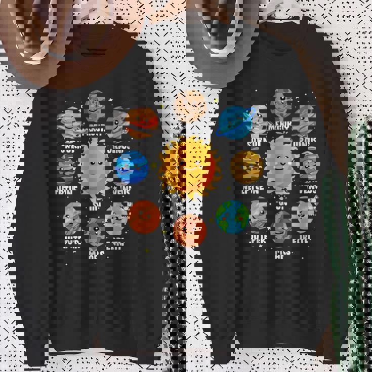 太陽系 9つの惑星 かわいい惑星 恋人 宇宙 天文学 スウェットシャツ 年配の女性への贈り物