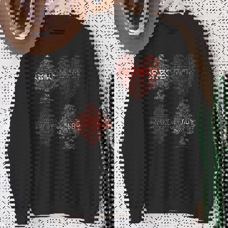 契約橋条件入札 重複カードゲーム Wordart スウェットシャツ 年配の女性への贈り物