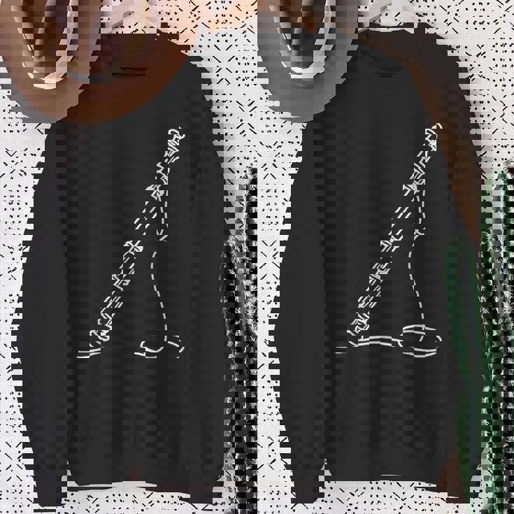 尺八 線画 ミュージシャン向け 尺八 スウェットシャツ 年配の女性への贈り物