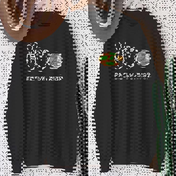 平和 愛 焼きそば レトロ 焼きそば 恋人 食べ物好き スウェットシャツ 年配の女性への贈り物