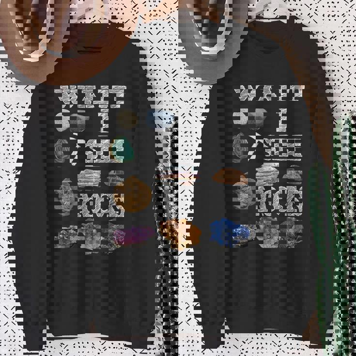 待って、Iee Rocks Rockhound Geology Rock Collection スウェットシャツ 年配の女性への贈り物