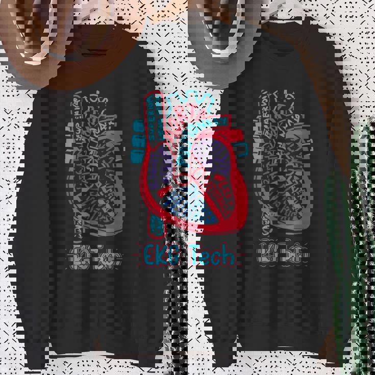 心電図技術者 心臓の各部位 看護師 循環器科 ギフト スウェットシャツ 年配の女性への贈り物