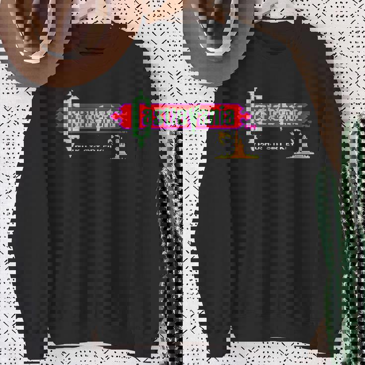 悪魔城ドラキュラ タイトル画面 レトロ ゲーム 城 壮大な冒険 スウェットシャツ 年配の女性への贈り物