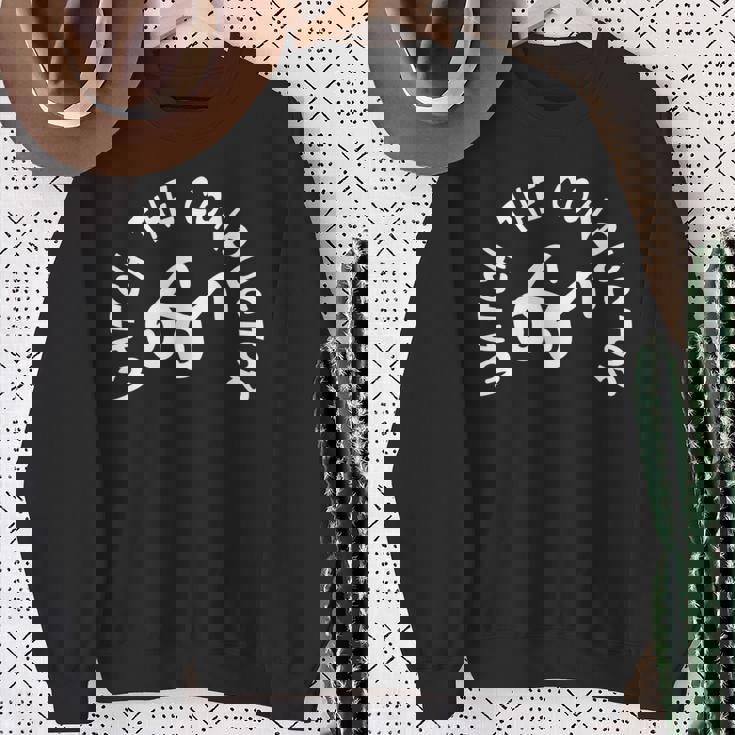 指揮者を見る 長袖tシャツ スウェットシャツ 年配の女性への贈り物