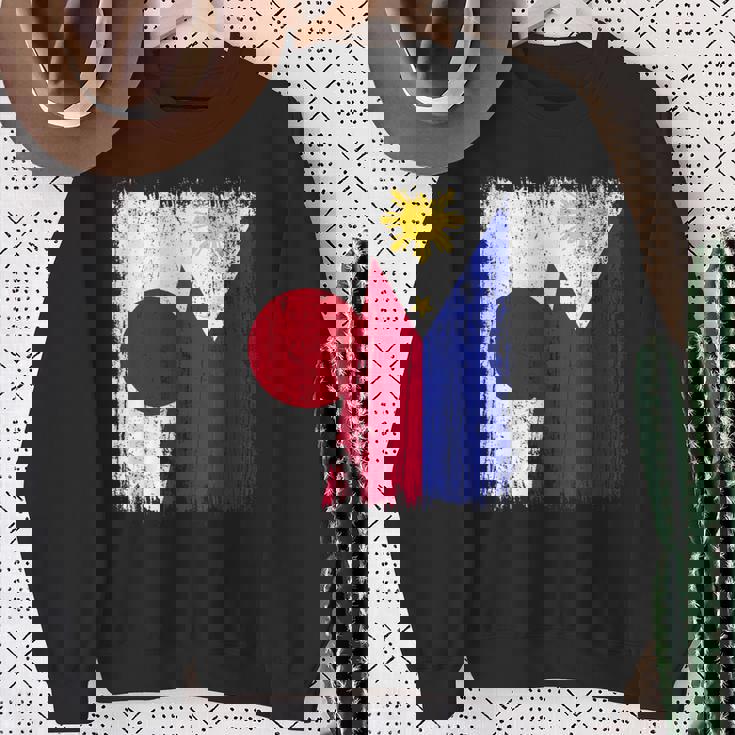 日本 フィリピン ハーフフラッグ 日本 フィリピン ジャージ スウェットシャツ 年配の女性への贈り物