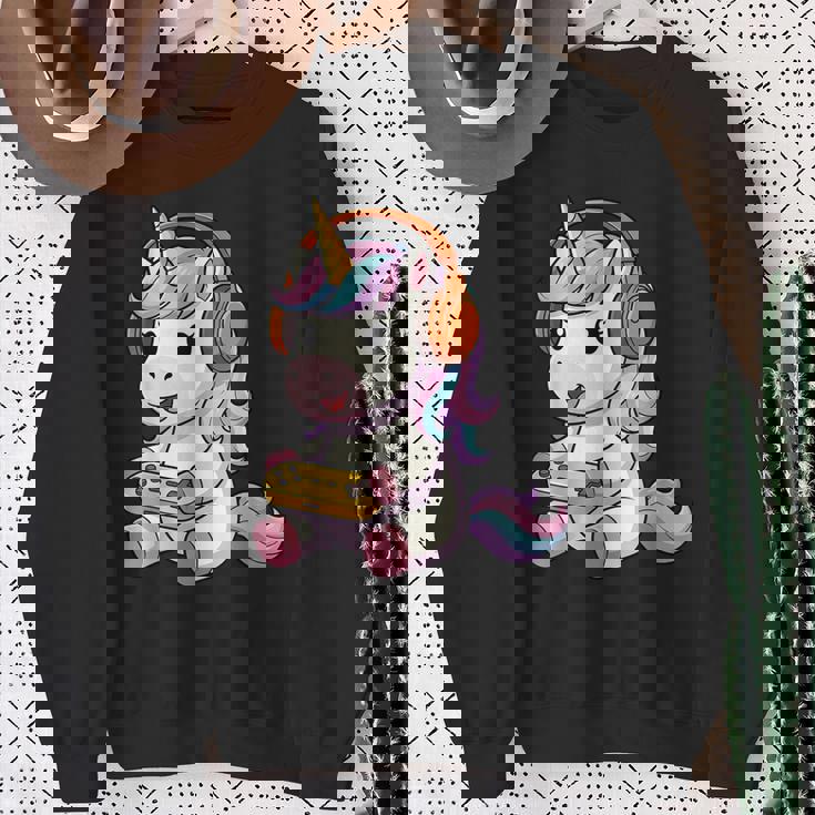 日本のユニコーン ゲーマー ヴィンテージ ゲーム レトロ ビデオゲーム スウェットシャツ 年配の女性への贈り物