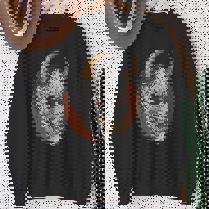 日本の般若マスク 能面 悪魔 鬼 タトゥー 入れ墨 スウェットシャツ 年配の女性への贈り物