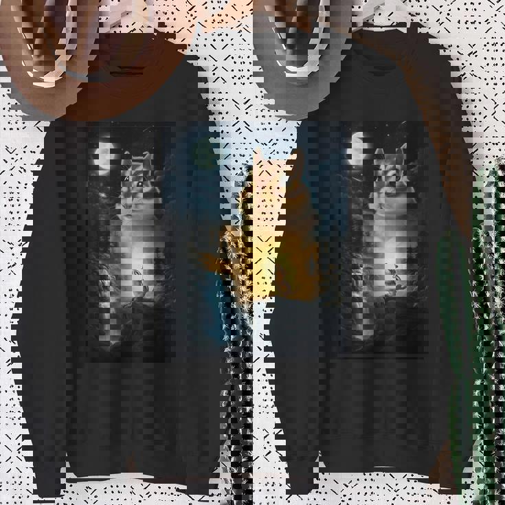 月に吠えるシマリス ヴィンテージ 面白いシマリス スウェットシャツ 年配の女性への贈り物