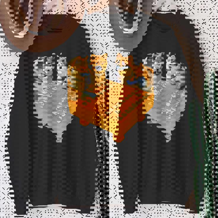 柴犬 将棋 イヌ 面白いtシャツ おもしろ 面白い 服 グッズ ネタ ウケ狙い メンズ 棋士 おもしろグッズ 長袖tシャツ スウェットシャツ 年配の女性への贈り物