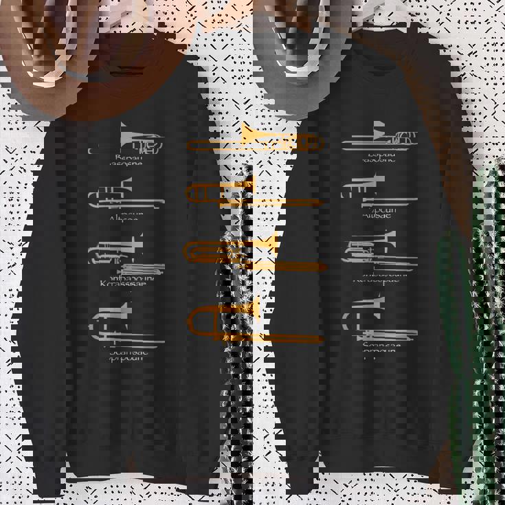 様々なトロンボーンタイプ トロンボーンギフト スウェットシャツ 年配の女性への贈り物