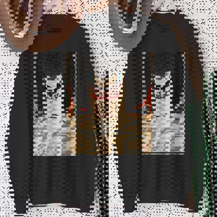 歌舞伎 かぶき 役者 日本美術 浮世絵 役者絵 名取春仙 二代目市川左団次の鳴神 スウェットシャツ 年配の女性への贈り物