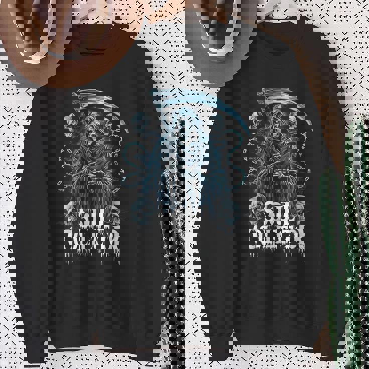 死神ソウルコレクタースカルチェーンアートホラーファン スウェットシャツ 年配の女性への贈り物