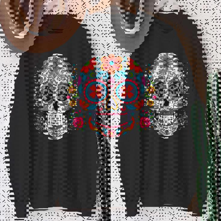 死者の日 シュガースカル メキシコデー カラベラデー スウェットシャツ 年配の女性への贈り物