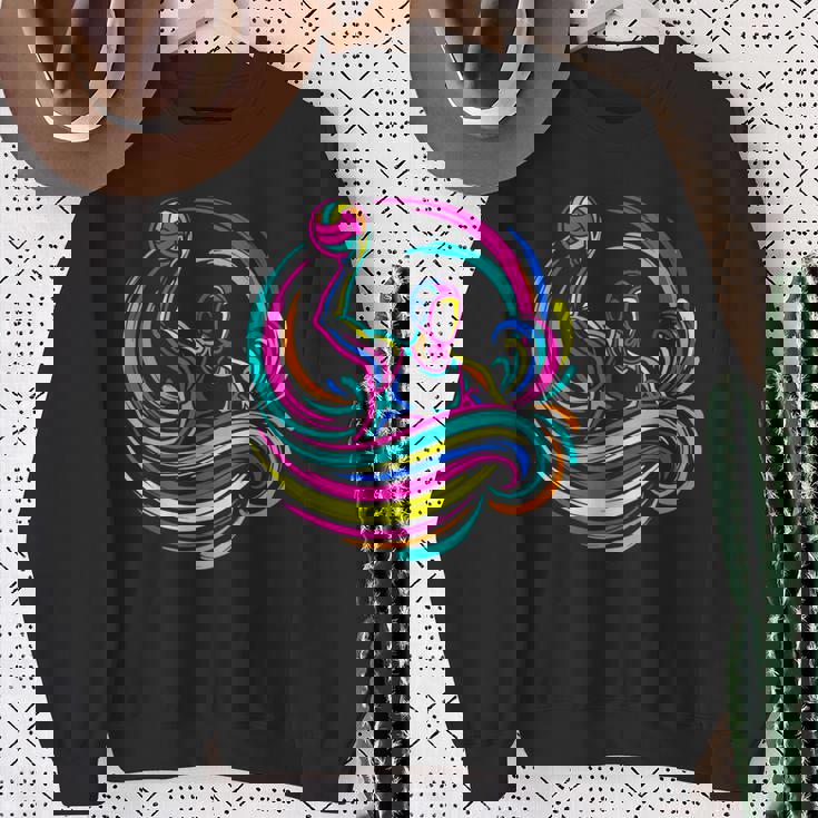 水球選手 スチームウェーブ スウェットシャツ 年配の女性への贈り物