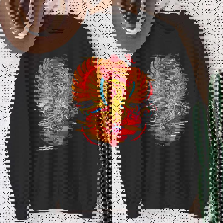 浮世絵シリーズ 和ポップ 鳳凰 スウェットシャツ 年配の女性への贈り物