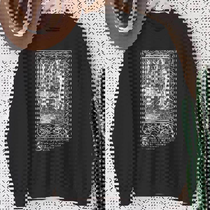 湖の女、エクスカリバー、オーブリー・ビアズリーのイラスト スウェットシャツ 年配の女性への贈り物