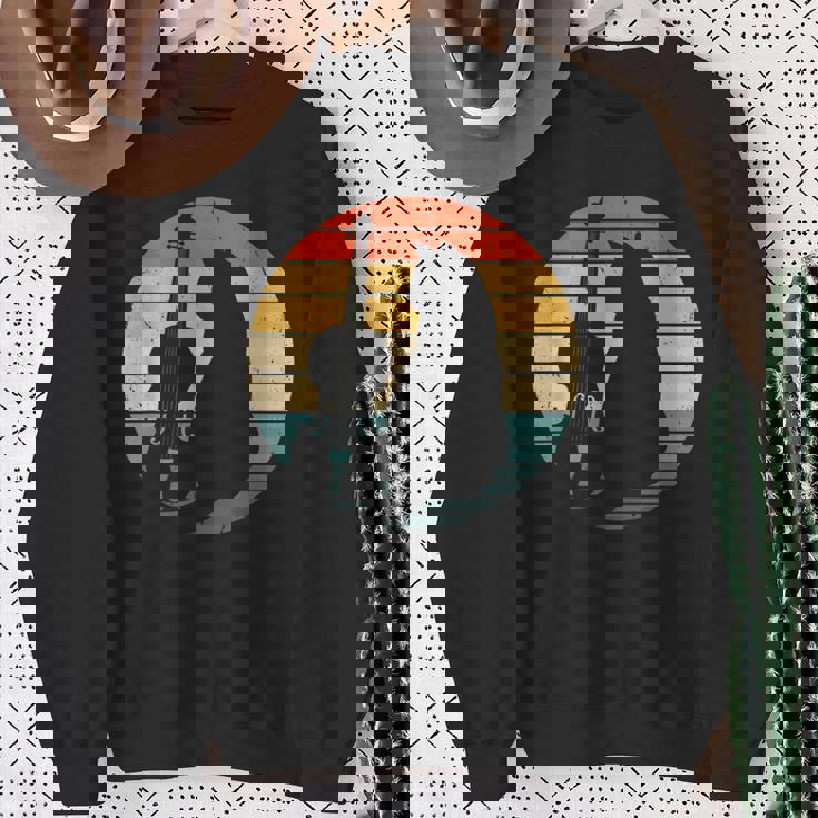 猫とバイオリン 楽器 面白い子猫愛好家 スウェットシャツ 年配の女性への贈り物