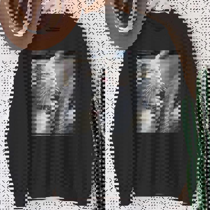 猫のミームtシャツを運転します スウェットシャツ 年配の女性への贈り物