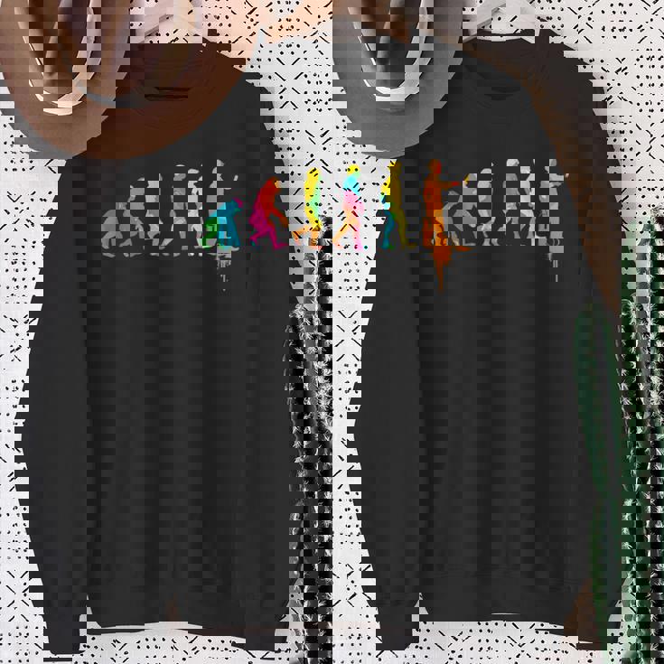 画家 I 進化 絵画 作家 工作 絵画 受験 ユーモア スウェットシャツ 年配の女性への贈り物