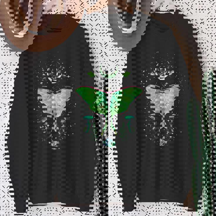 神秘的なゴシック ルナモス ムーンフェイズとキノコ スウェットシャツ 年配の女性への贈り物