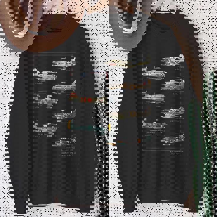 第二次世界大戦 ウォーバード戦闘機 航空機 スウェットシャツ 年配の女性への贈り物