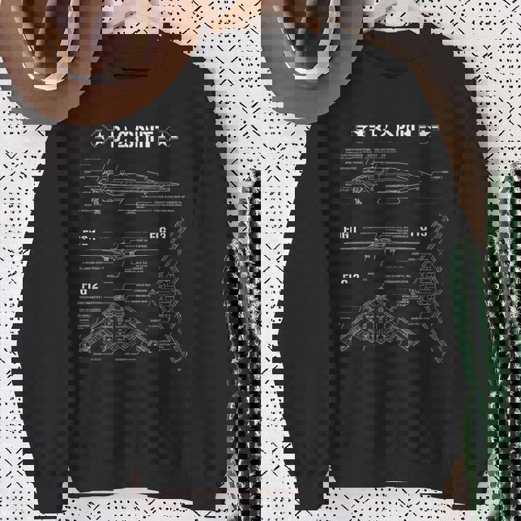 米ステルス機b2の設計図 スウェットシャツ 年配の女性への贈り物