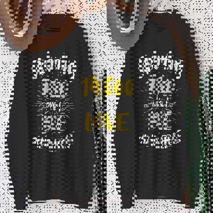 結婚40周年のお祝い 結婚40周年記念 長袖tシャツ スウェットシャツ 年配の女性への贈り物