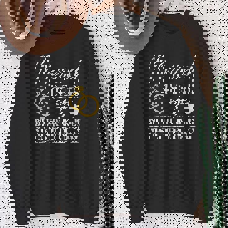 結婚40周年記念アパレル カップル 夫 妻 40 スウェットシャツ 年配の女性への贈り物