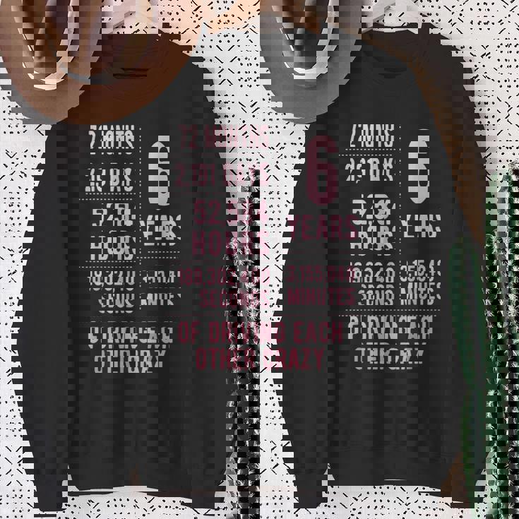 結婚6年 おもしろい 結婚6周年 スウェットシャツ 年配の女性への贈り物