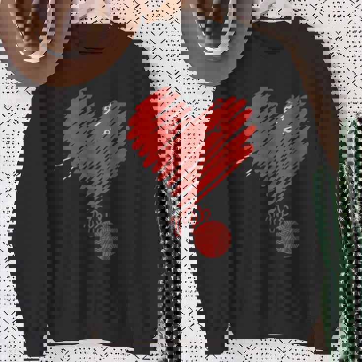 編み物 I かぎ針編み I 毛糸 I ニッター I 編み物 スウェットシャツ 年配の女性への贈り物