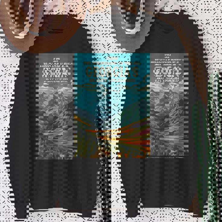 美しいジョージア共和国、グルジア共和国 スウェットシャツ 年配の女性への贈り物