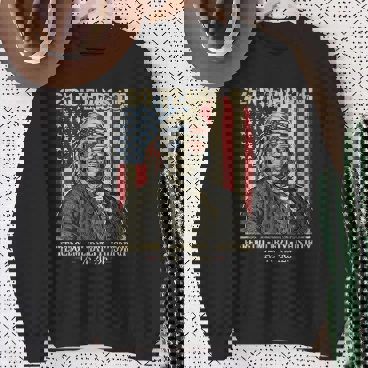 自由の250年 自由の歴史 創設父 レトロ 長袖tシャツ スウェットシャツ 年配の女性への贈り物