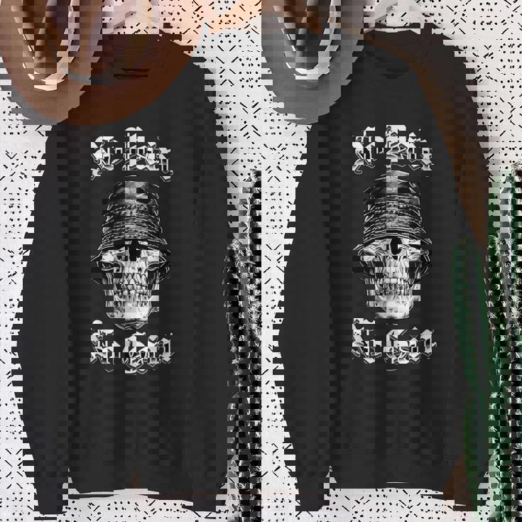 苦労なくして得るものなし チカーノタトゥーアートスカルホームボーイローライダー スウェットシャツ 年配の女性への贈り物