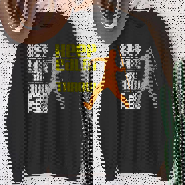 落ち着いて遠くに投げろ スウェットシャツ 年配の女性への贈り物