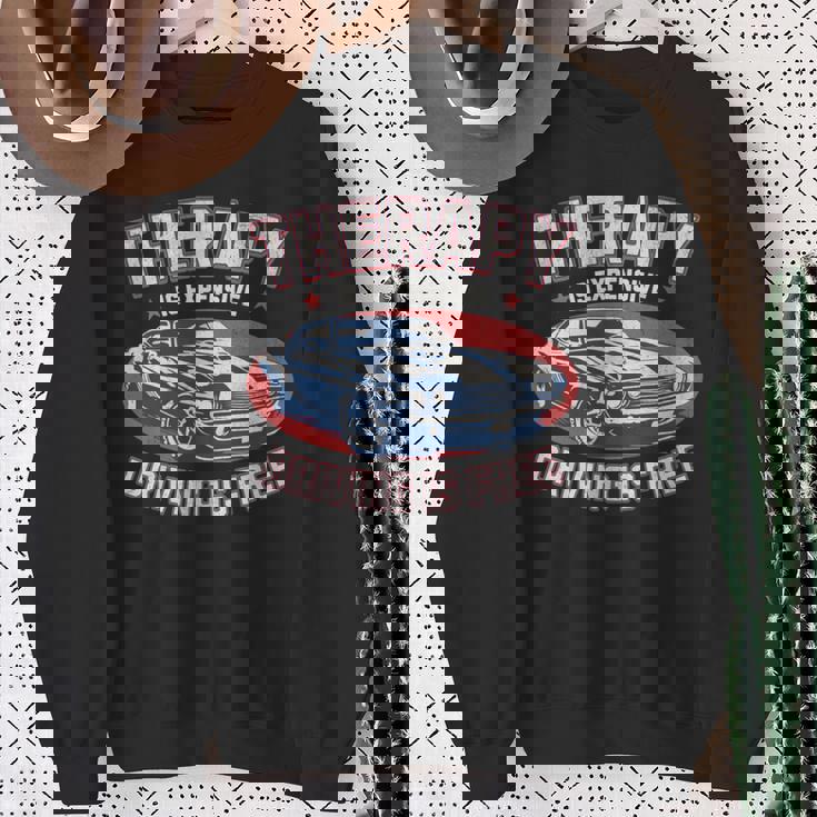 車 面白いtシャツ 自動車 おもしろ ネタ 文字入り 大人 メンズ おもしろグッズ 車いじり ドライブ 英語 長袖tシャツ スウェットシャツ 年配の女性への贈り物