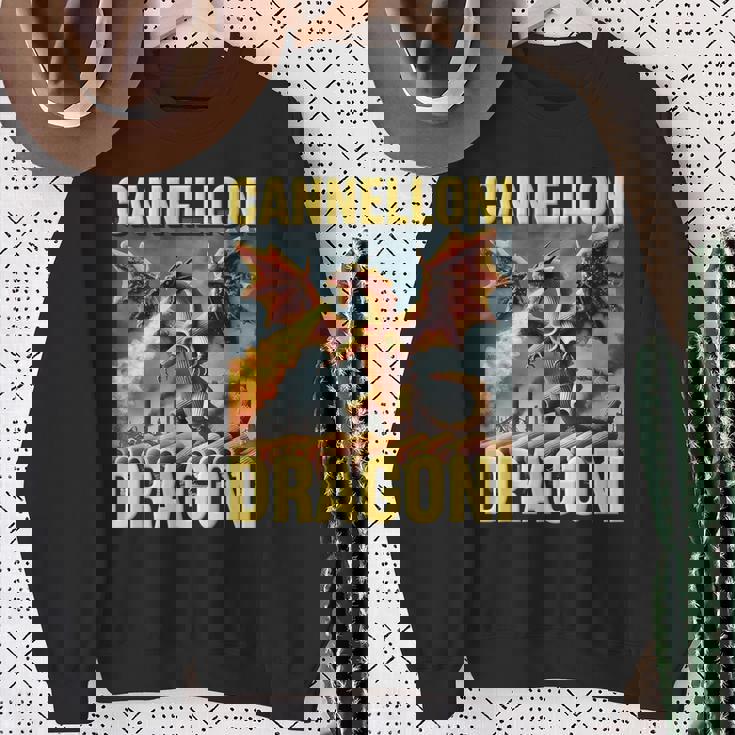 面白いai生成パスタドラゴン ブレイン カネローニ ドラゴニ スウェットシャツ 年配の女性への贈り物