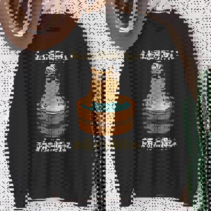 面白いtシャツ カピバラ 動物 メンズ かわいい おもしろ 面白い 服 ネタ 私は頑張らない お前が頑張れ スウェットシャツ 年配の女性への贈り物