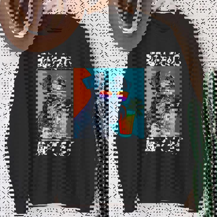 面白いtシャツ シュナウザー イヌ わんこ メンズ 犬好き グッズ おもしろ 面白い 服 ネタ わんこ 長袖tシャツ スウェットシャツ 年配の女性への贈り物