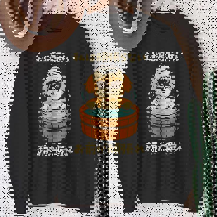 面白いtシャツ シーズー 犬 わんこ メンズ かわいい おもしろ 面白い 服 ネタ 私は頑張らない スウェットシャツ 年配の女性への贈り物