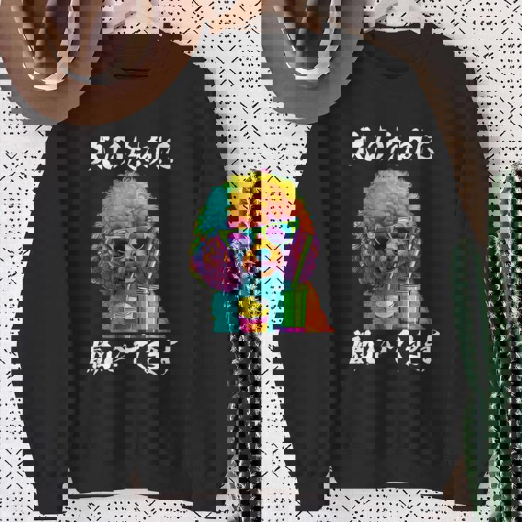面白いtシャツ トイプードル イヌ わんこ メンズ 犬好き グッズ おもしろ 面白い 服 ネタ わんこ 長袖tシャツ スウェットシャツ 年配の女性への贈り物