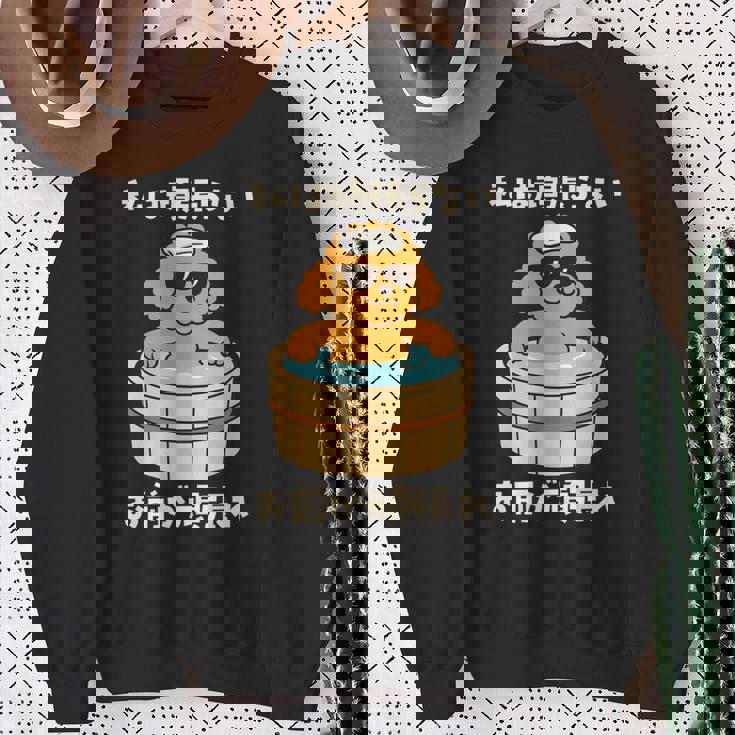 面白いtシャツ トイプードル 犬 わんこ メンズ かわいい おもしろ 面白い 服 ネタ 私は頑張らない 長袖tシャツ スウェットシャツ 年配の女性への贈り物